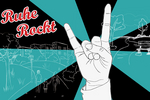 Ruhe rockt - nicht nur am Tag gegen Lärm Ruhe rockt. Hand zeigt Schweigefuchs-Geste
